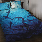 Shark Underwear Print Quilt Bed Set