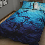 Shark Underwear Print Quilt Bed Set