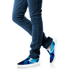 Shark Underwear Print White Slip On Shoes