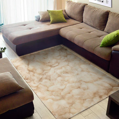 Sheep Fur Texture Print Area Rug