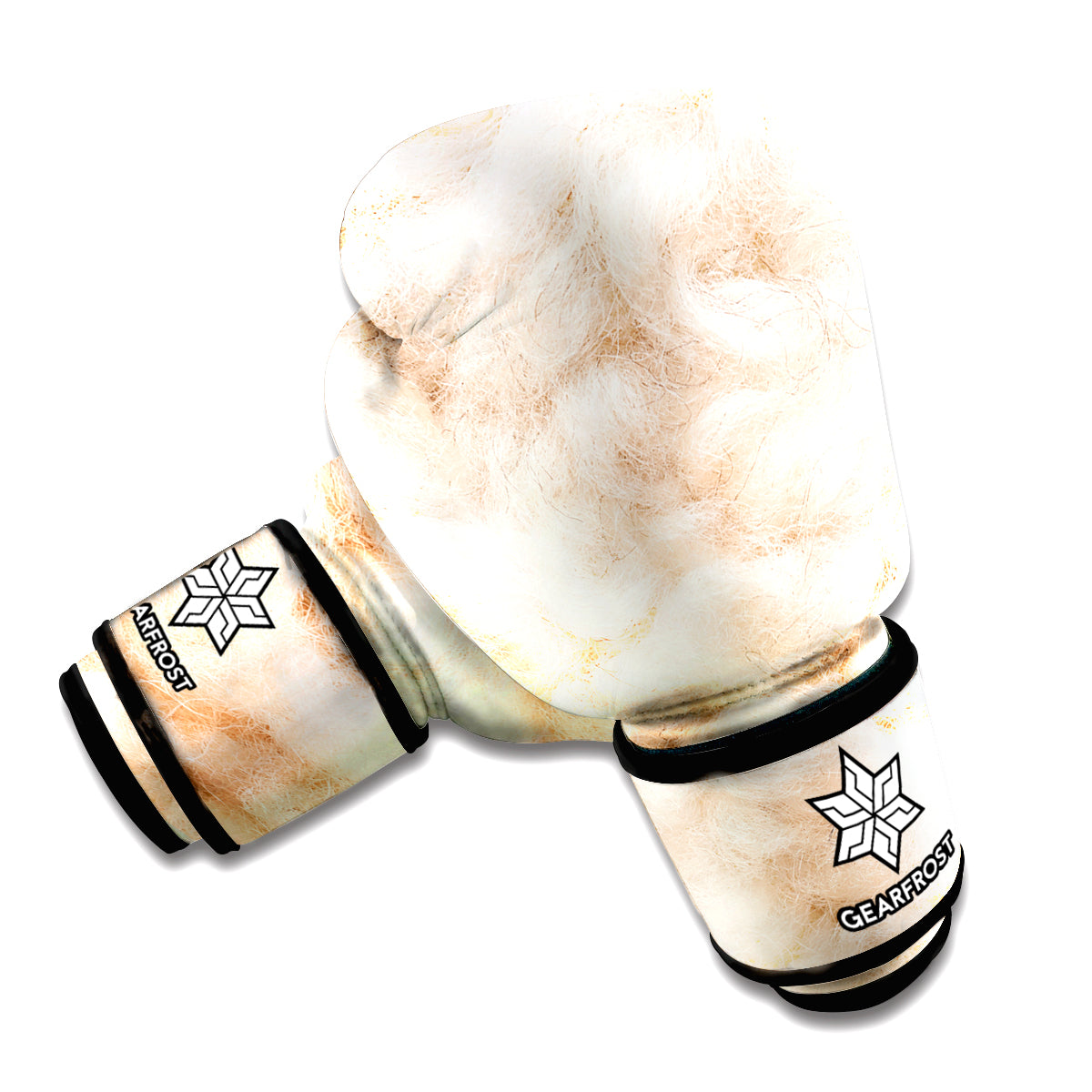 Sheep Fur Texture Print Boxing Gloves
