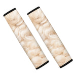Sheep Fur Texture Print Car Seat Belt Covers