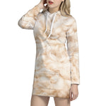 Sheep Fur Texture Print Hoodie Dress