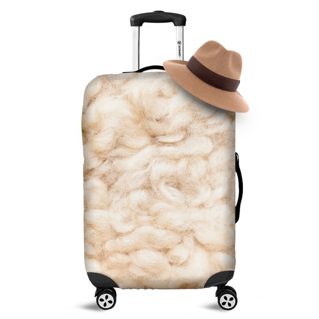 Sheep Fur Texture Print Luggage Cover