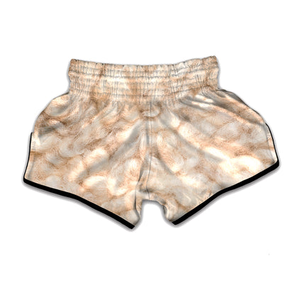 Sheep Fur Texture Print Muay Thai Boxing Shorts