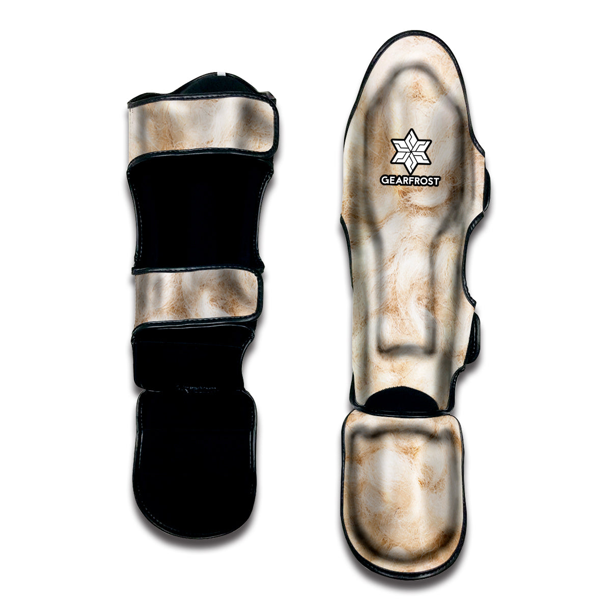 Sheep Fur Texture Print Muay Thai Shin Guard