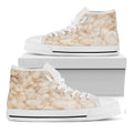 Sheepskin Print White High Top Sneakers