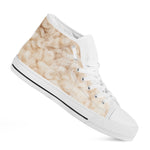 Sheep Fur Texture Print White High Top Shoes