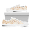 Sheepskin Print White Low Top Sneakers