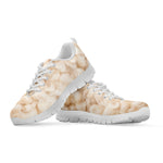 Sheep Fur Texture Print White Sneakers