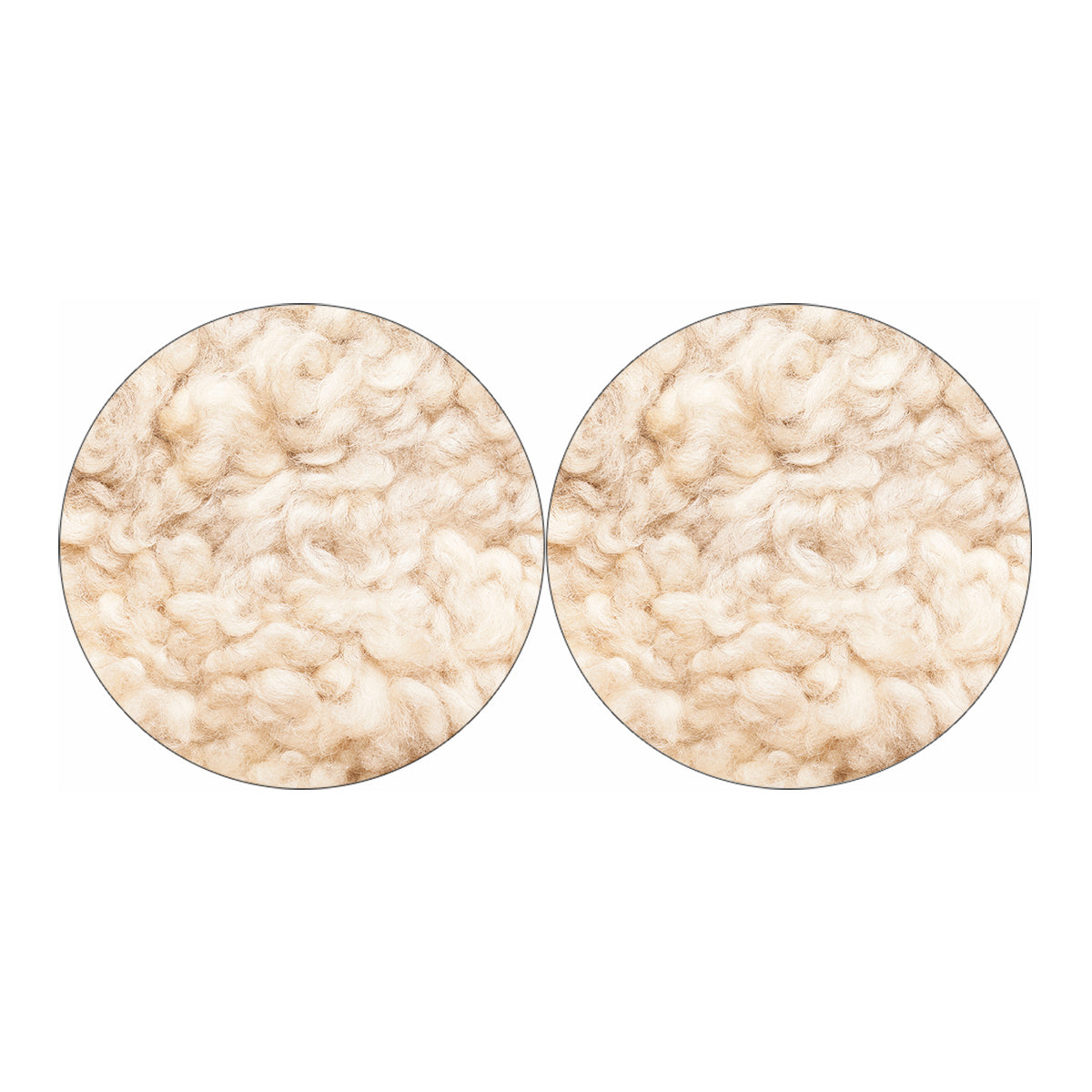 Sheepskin Print Car Coasters