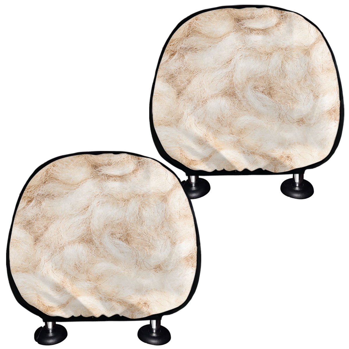 Sheepskin Print Car Headrest Covers