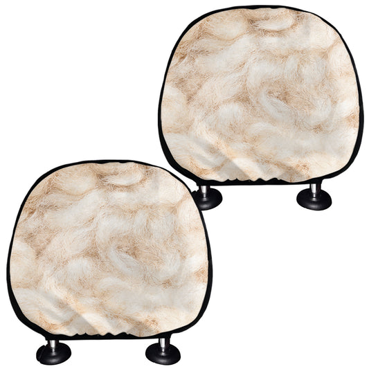 Sheepskin Print Car Headrest Covers
