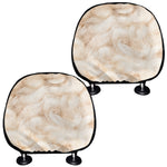 Sheepskin Print Car Headrest Covers
