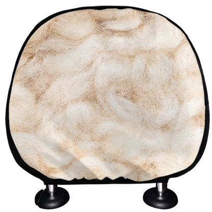 Sheepskin Print Car Headrest Covers