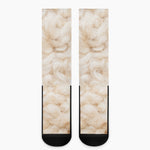 Sheepskin Print Crew Socks