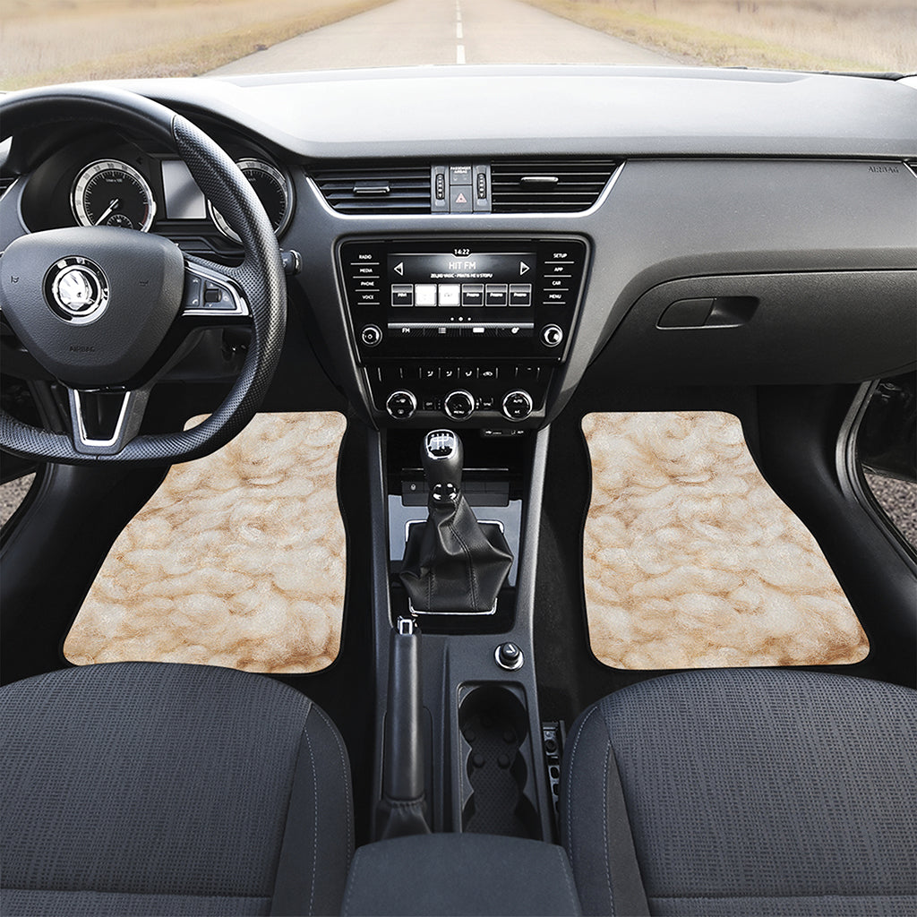 Sheepskin Print Front and Back Car Floor Mats