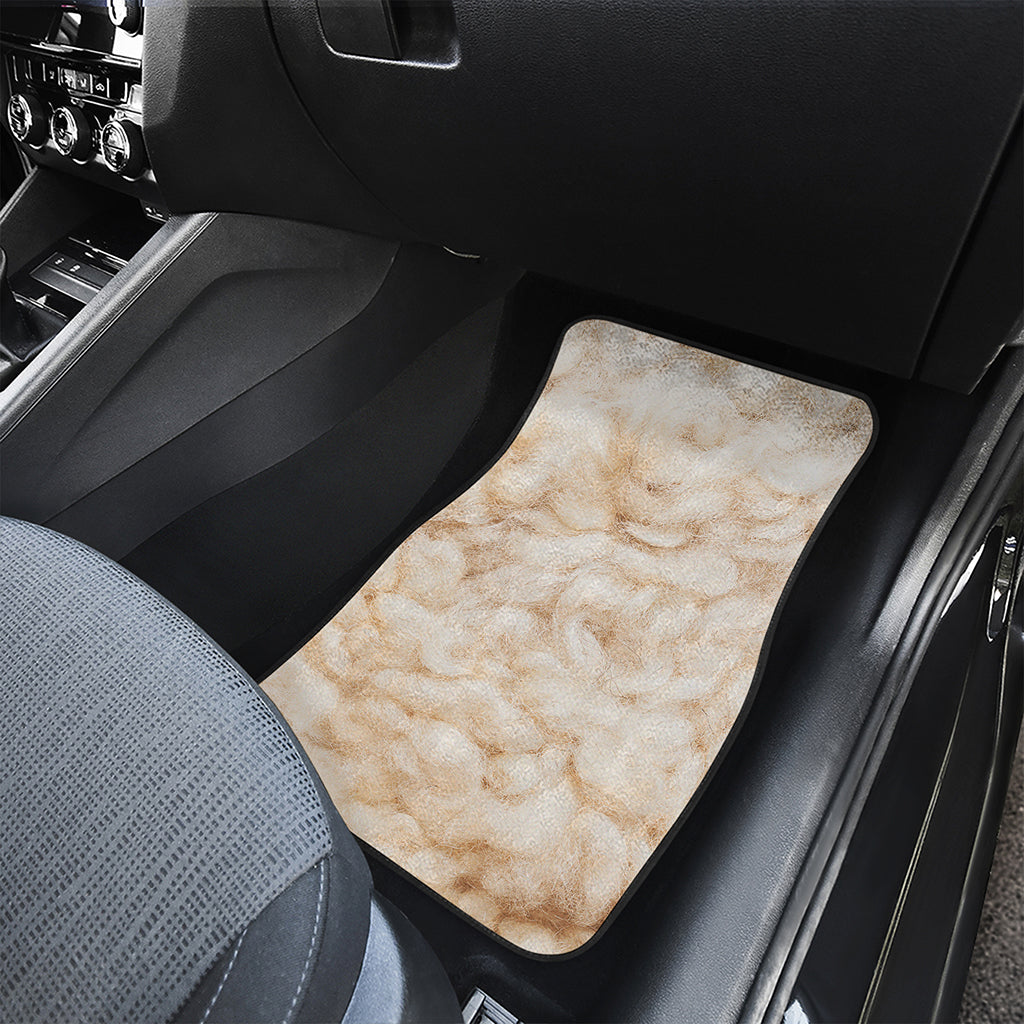 Sheepskin Print Front and Back Car Floor Mats