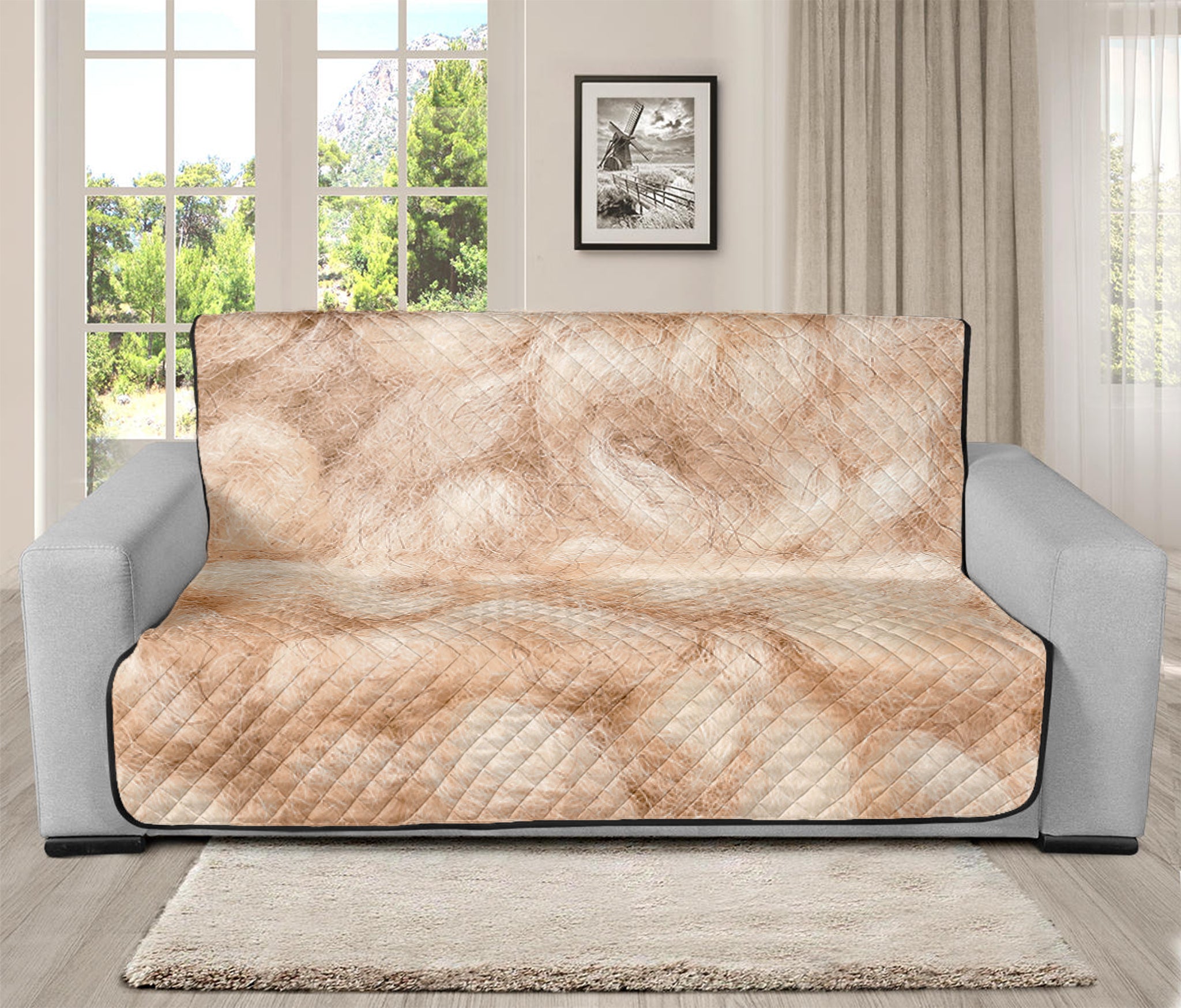 Sheepskin Print Futon Protector