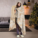 Sheepskin Print Hooded Blanket