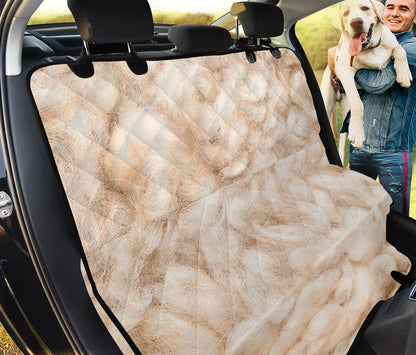 Sheepskin Print Pet Car Back Seat Cover