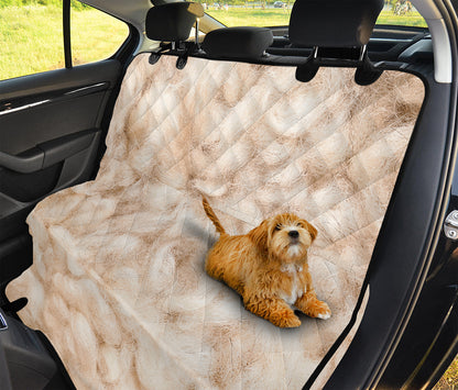Sheepskin Print Pet Car Back Seat Cover