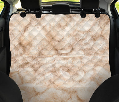Sheepskin Print Pet Car Back Seat Cover