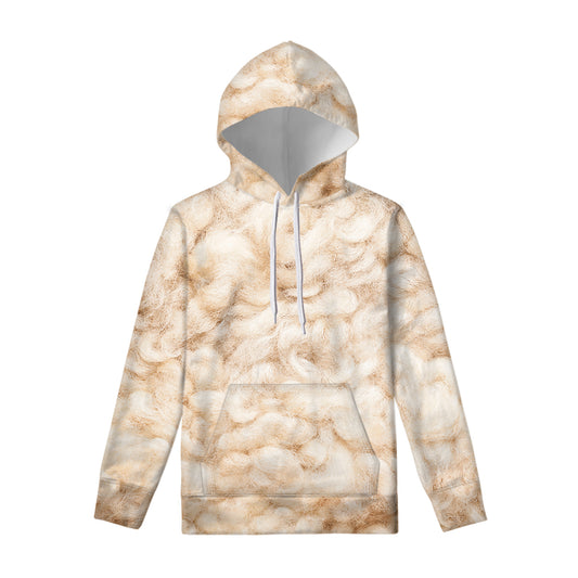 Sheepskin Print Pullover Hoodie