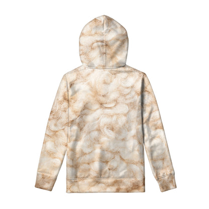 Sheepskin Print Pullover Hoodie