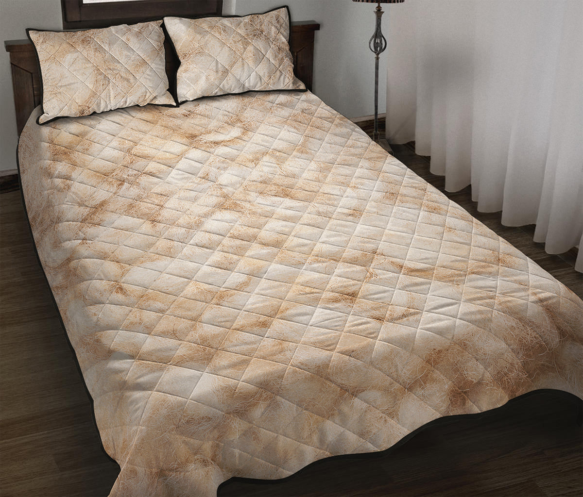 Sheepskin Print Quilt Bed Set