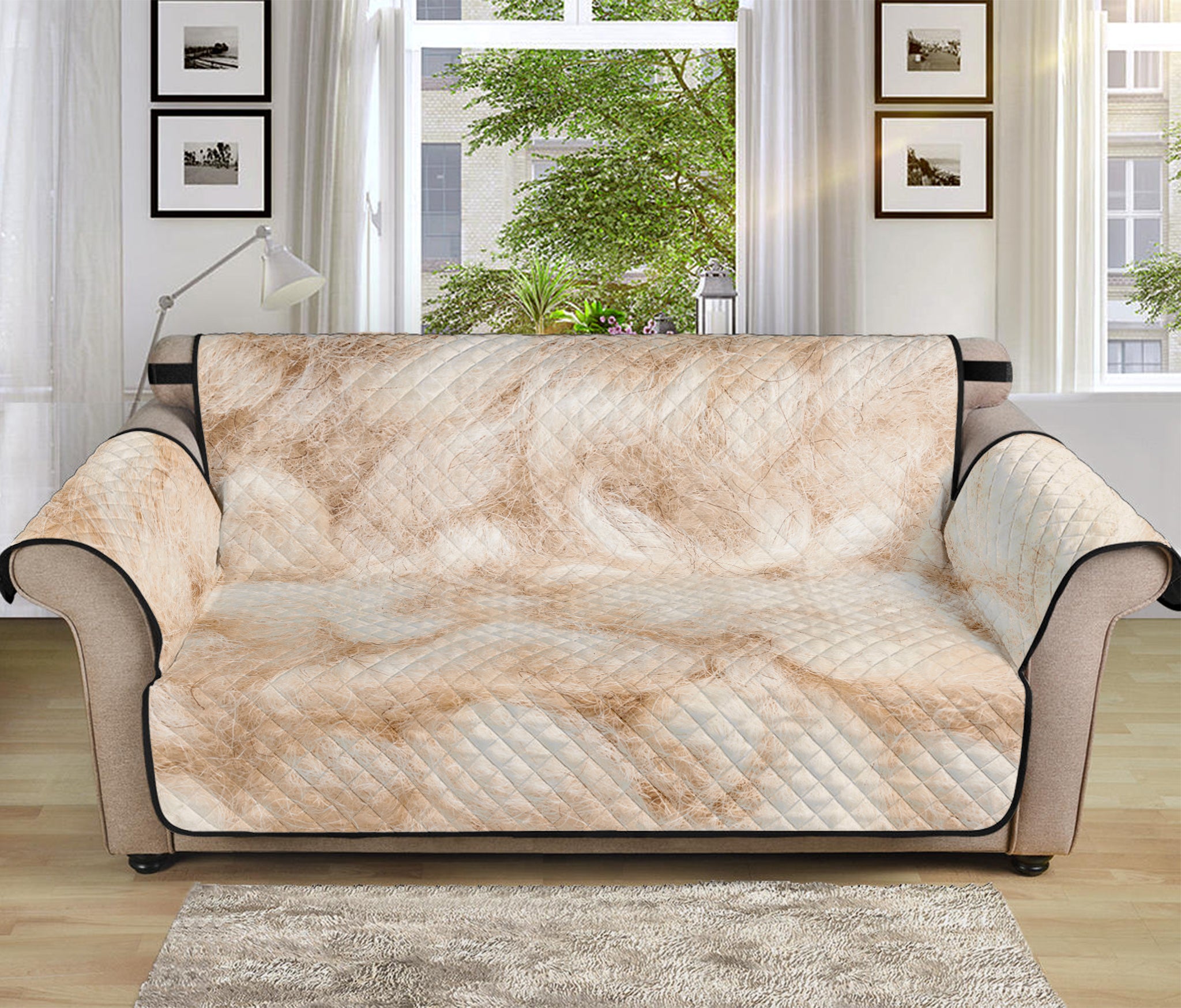 Sheepskin Print Sofa Protector