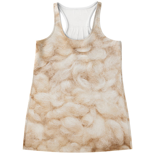 Sheepskin Print Women's Racerback Tank Top