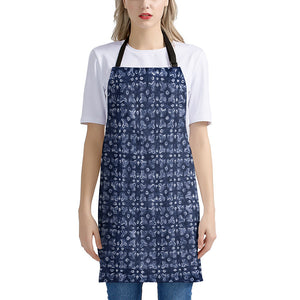 Shibori Floral Pattern Print Apron