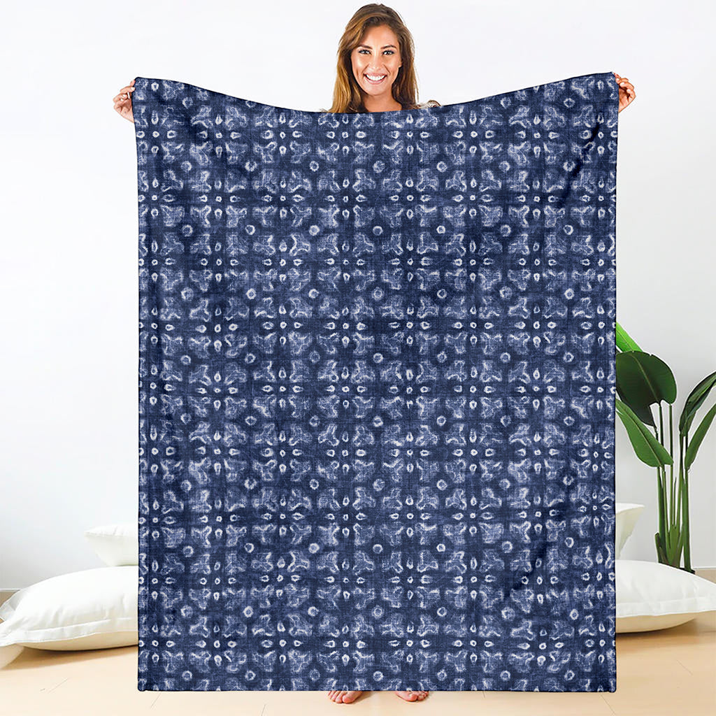 Shibori Floral Pattern Print Blanket