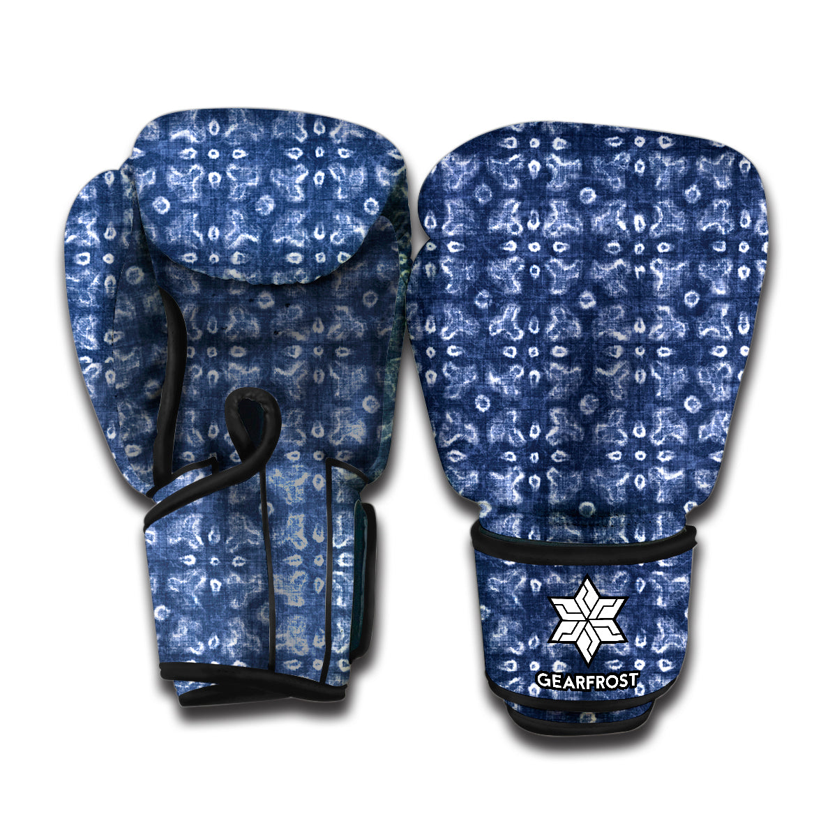 Shibori Floral Pattern Print Boxing Gloves