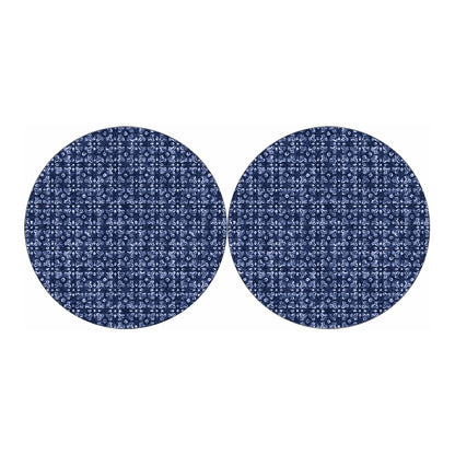 Shibori Floral Pattern Print Car Coasters