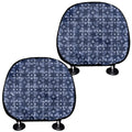 Shibori Floral Pattern Print Car Headrest Covers