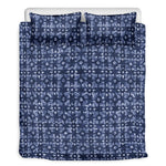 Shibori Floral Pattern Print Duvet Cover Bedding Set