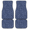 Shibori Floral Pattern Print Front and Back Car Floor Mats