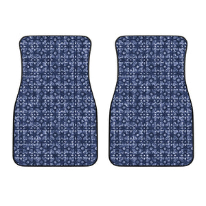 Shibori Floral Pattern Print Front Car Floor Mats