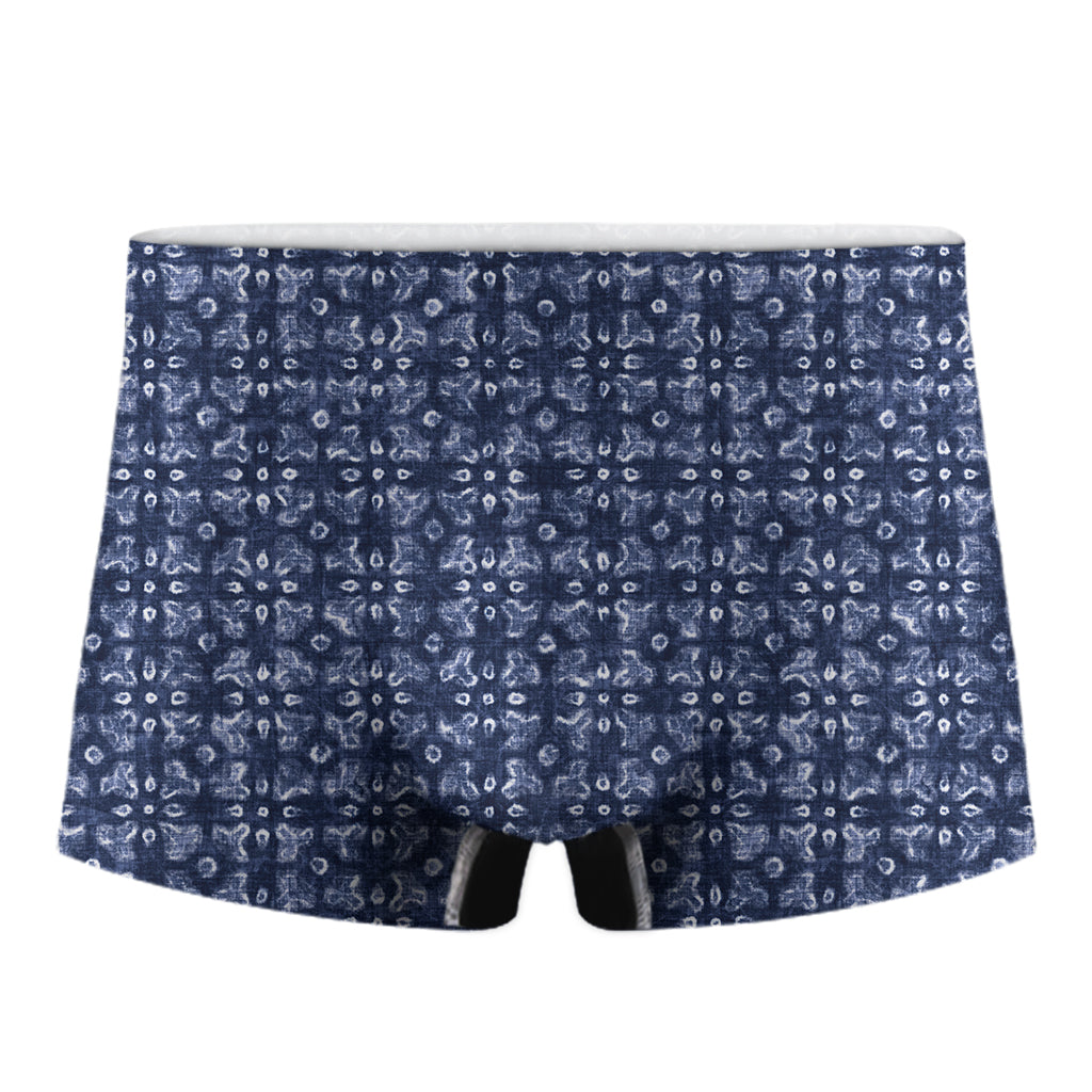 Shibori Floral Pattern Print Men's Boxer Briefs