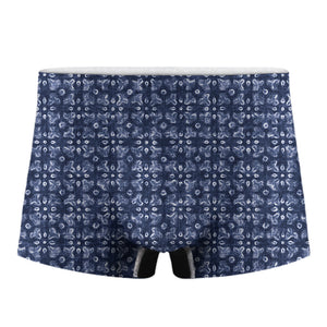 Shibori Floral Pattern Print Men's Boxer Briefs