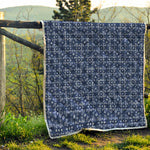 Shibori Floral Pattern Print Quilt