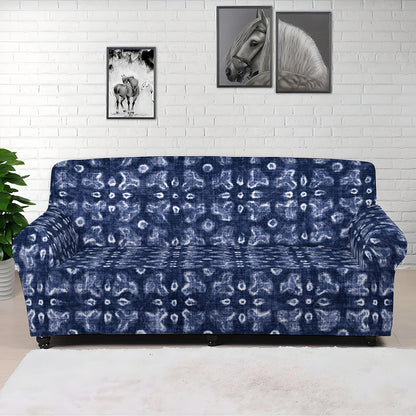 Shibori Floral Pattern Print Sofa Cover