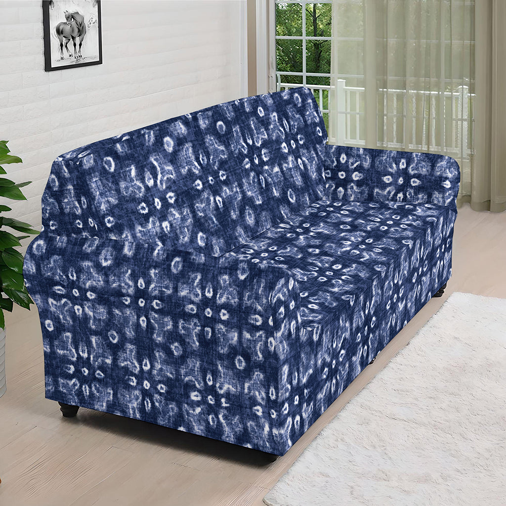 Shibori Floral Pattern Print Sofa Cover