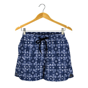 Shibori Floral Pattern Print Women's Shorts