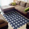 Shibori Grid Pattern Print Area Rug