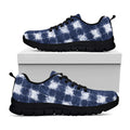Shibori Grid Pattern Print Black Running Shoes