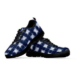 Shibori Grid Pattern Print Black Sneakers