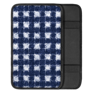 Shibori Grid Pattern Print Car Center Console Cover